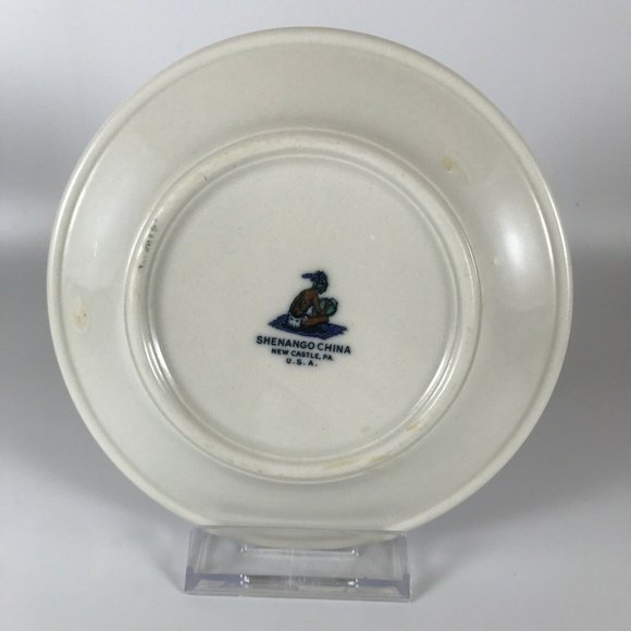 VTG Shenango China Red Floral Scrolls Small Bread Plate Restaurant Ware SHO239 - Picture 2 of 8